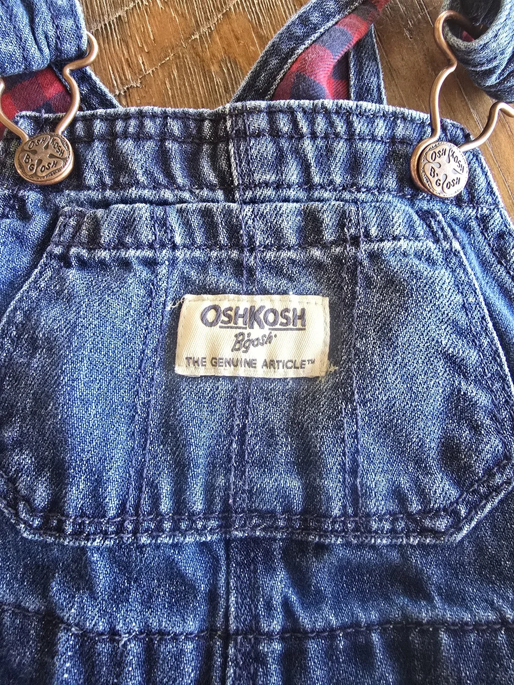 OshKosh B'gosh Dark Blue Denim Overalls with Star Appliqués Size 9-12 M